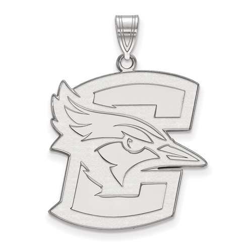 Sterling Silver Rhodium-plated LogoArt Creighton University Bluejay Extra Large Pendant