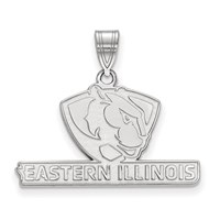 Sterling Silver Rhodium-plated LogoArt Eastern Illinois University Medium Pendant view 1