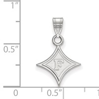 Sterling Silver Rhodium-plated LogoArt Furman University Small Pendant view 2