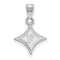 Sterling Silver Rhodium-plated LogoArt Furman University Small Pendant view 1