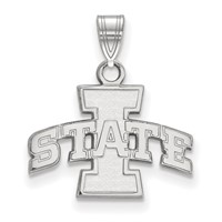 Sterling Silver Rhodium-plated LogoArt Iowa State University Small Pendant view 1