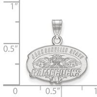 Sterling Silver Rhodium-plated LogoArt Jacksonville State University Small Pendant view 2