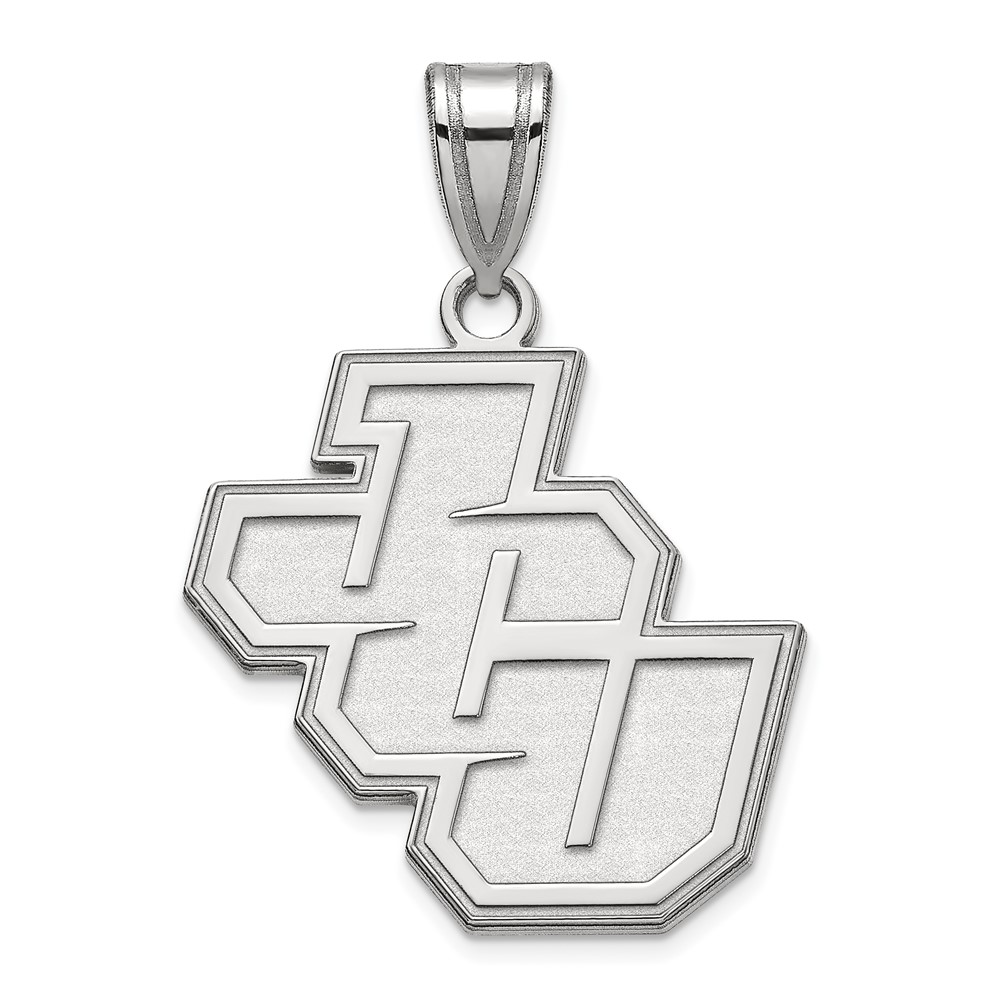 Sterling Silver Rhodium-plated LogoArt John Carroll University Medium Pendant
