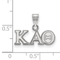 Sterling Silver Rhodium-plated LogoArt Kappa Alpha Theta Sorority Greek Letters Small Pendant view 2