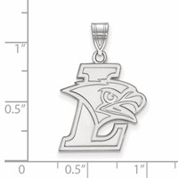 Sterling Silver Rhodium-plated LogoArt Lehigh University Large Pendant view 2