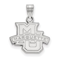 Sterling Silver Rhodium-plated LogoArt Marquette University Small Pendant view 1