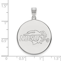 Sterling Silver Rhodium-plated LogoArt North Dakota State University Extra Large Disc Pendant view 2