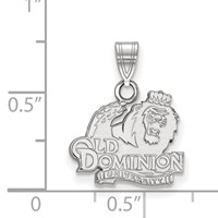 Sterling Silver Rhodium-plated LogoArt Old Dominion University Small Pendant view 2