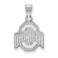 Sterling Silver Rhodium-plated LogoArt the Ohio State University Small Pendant view 1