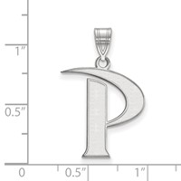 Sterling Silver Rhodium-plated LogoArt Pepperdine University Letter P Large Pendant view 2