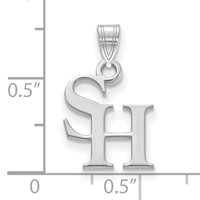 Sterling Silver Rhodium-plated LogoArt Sam Houston State University Small Pendant view 2