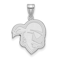 Sterling Silver Rhodium-plated LogoArt Seton Hall University Pirate Large Pendant view 1