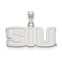Sterling Silver Rhodium-plated LogoArt Southern Illinois University S-i-u Small Pendant view 1