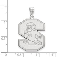 Sterling Silver Rhodium-plated LogoArt South Carolina State University Extra Large Pendant view 2