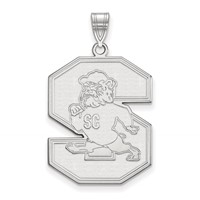 Sterling Silver Rhodium-plated LogoArt South Carolina State University Extra Large Pendant view 1