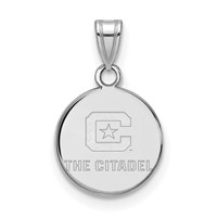 Sterling Silver Rh-plated LogoArt the Citadel Small Pendant view 1
