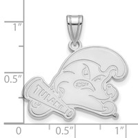 Sterling Silver Rhodium-plated LogoArt Tulane University Large Pendant view 2