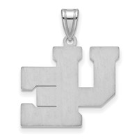 Sterling Silver Rhodium-plated LogoArt University of Evansville Purple Aces Large Pendant view 4