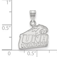 Sterling Silver Rhodium-plated LogoArt University of New Hampshire Small Pendant view 2