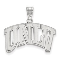 Sterling Silver Rhodium-plated LogoArt University of Nevada-Las Vegas U-n-l-v Large Pendant view 1
