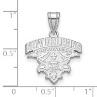 Sterling Silver Rhodium-plated LogoArt University of New Orleans U-n-o Medium Pendant view 2