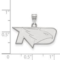 Sterling Silver Rhodium-plated LogoArt University of North Dakota Small Pendant view 2