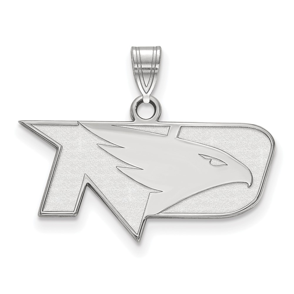 Sterling Silver Rhodium-plated LogoArt University of North Dakota Small Pendant