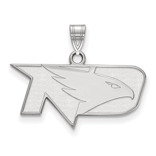 Sterling Silver Rhodium-plated LogoArt University of North Dakota Small Pendant
