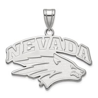 Sterling Silver Rhodium-plated LogoArt University of Nevada-Reno Large Pendant view 1