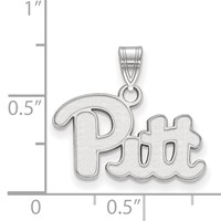 Sterling Silver Rhodium-plated LogoArt University of Pittsburgh Small Pendant view 2