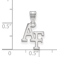 Sterling Silver Rhodium-plated LogoArt United States Air Force Academy A-f Small Pendant view 2
