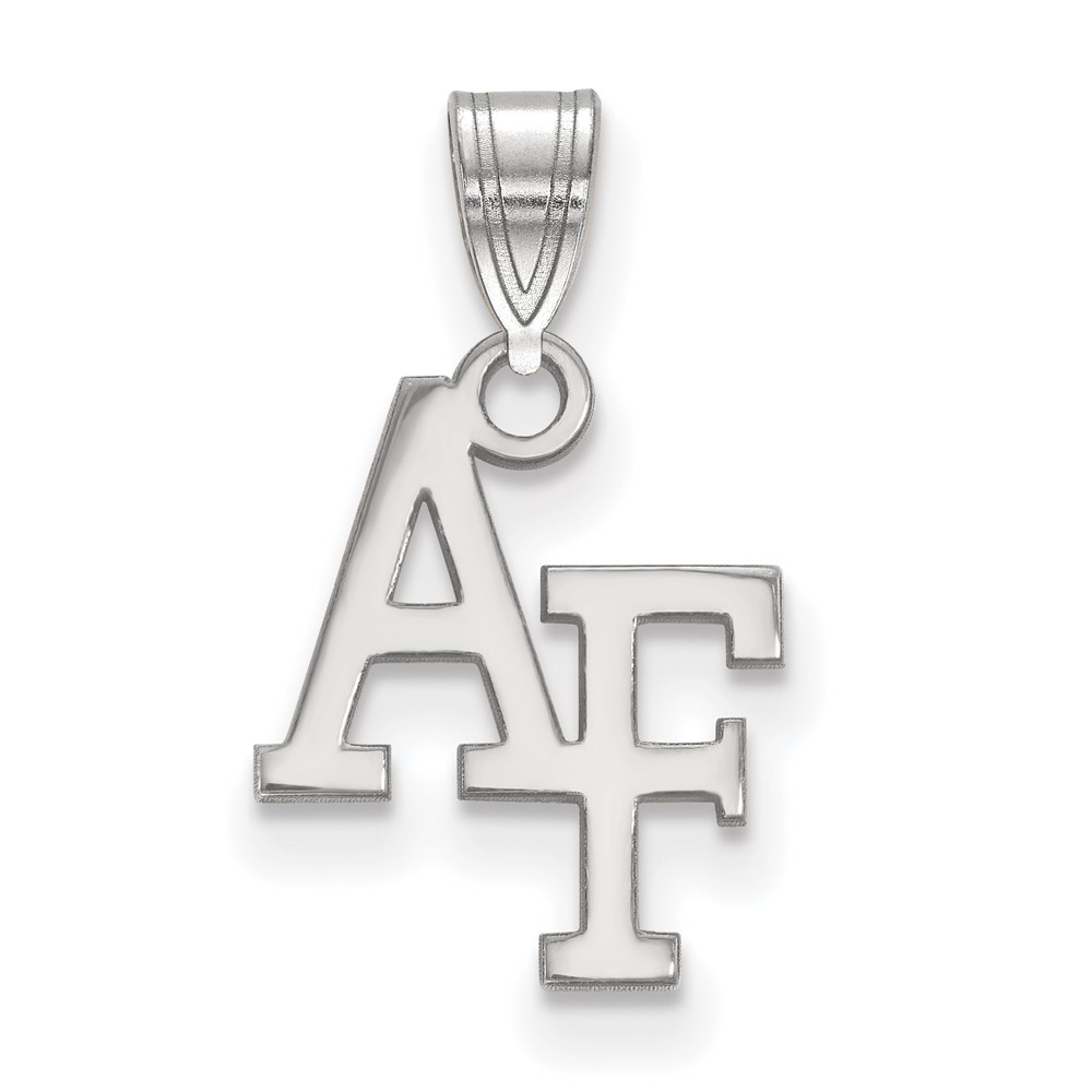 Sterling Silver Rhodium-plated LogoArt United States Air Force Academy A-f Small Pendant
