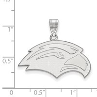 Sterling Silver Rhodium-plated LogoArt University of Southern Mississippi Eagle Medium Pendant view 2