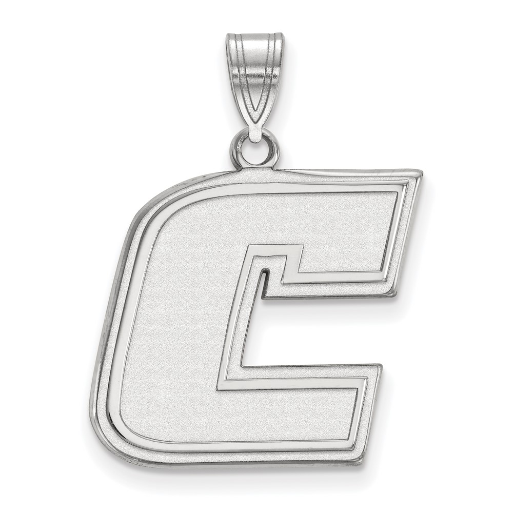Sterling Silver Rhodium-plated LogoArt University of Tennessee At Chattanooga Letter C Large Pendant