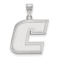 Sterling Silver Rhodium-plated LogoArt University of Tennessee At Chattanooga Letter C Large Pendant view 1