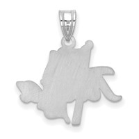 Sterling Silver Rhodium-plated LogoArt University of Tulsa Large Pendant view 4
