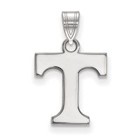 Sterling Silver Rhodium-plated LogoArt University of Tennessee Letter T Small Pendant view 1
