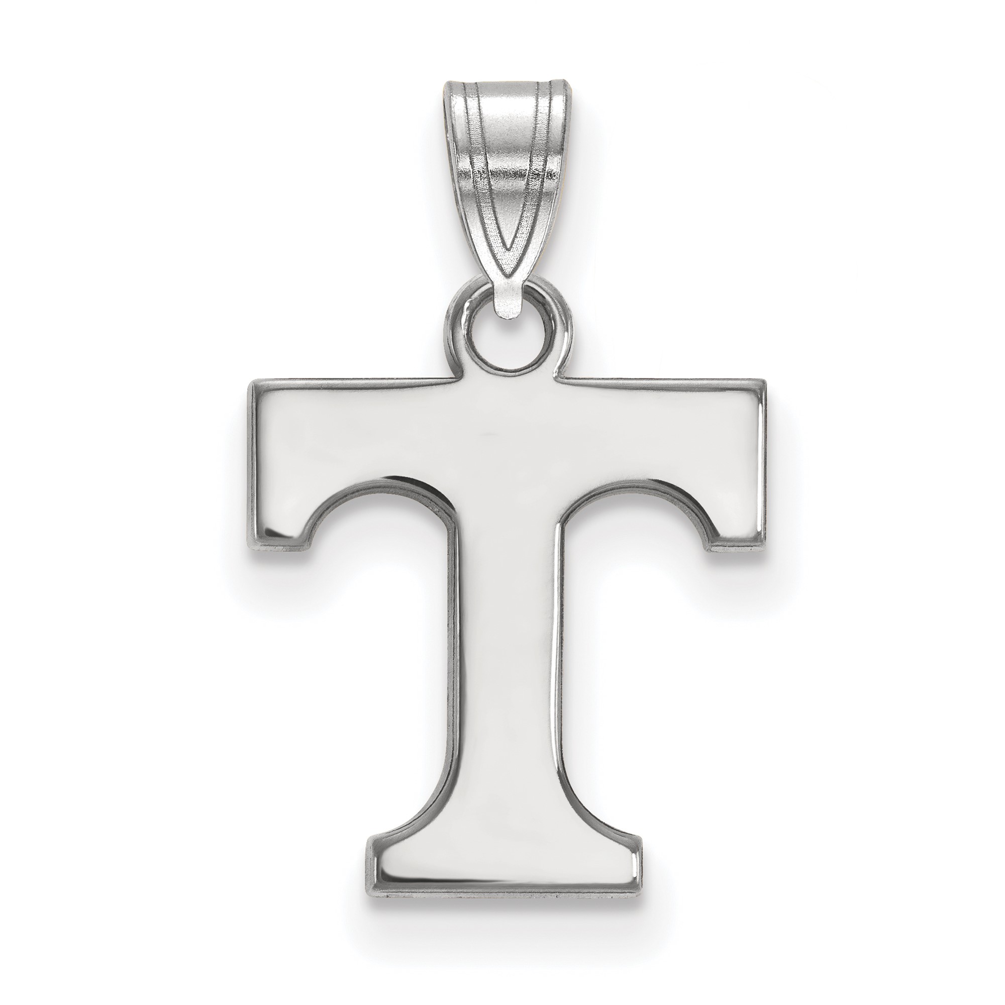 LogoArt University of Tennessee Letter T Small Pendant Sterling/Gold