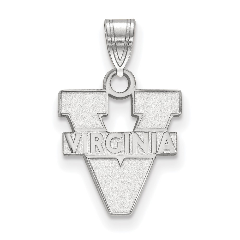 Sterling Silver Rhodium-plated LogoArt University of Virginia Small Pendant