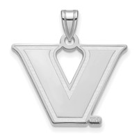 Sterling Silver Rh-plated LogoArt Vanderbilt University Large Pendant view 1
