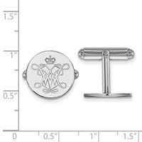 Sterling Silver Rhodium-plated LogoArt College of William and Mary Cuff Links view 2