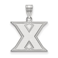 Sterling Silver Rhodium-plated LogoArt Xavier University Letter X Medium Pendant view 1