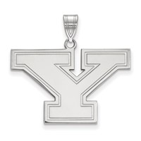 Sterling Silver Rhodium-plated LogoArt Youngstown State University Letter Y Large Pendant view 1