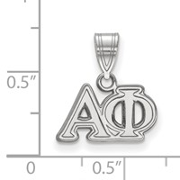 Sterling Silver Rhodium-plated LogoArt Alpha Phi Sorority Greek Letters Medium Pendant view 2
