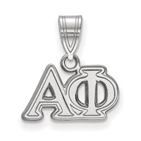 Sterling Silver Rhodium-plated LogoArt Alpha Phi Sorority Greek Letters Medium Pendant view 1