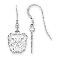 Sterling Silver Rhodium-plated LogoArt Butler University Bulldog Small Dangle Wire Earrings view 1