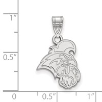 Sterling Silver Rhodium-plated LogoArt Coastal Carolina University Chanticleer Medium Pendant view 2