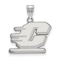 Sterling Silver Rhodium-plated LogoArt Central Michigan University Letter C Medium Pendant view 1