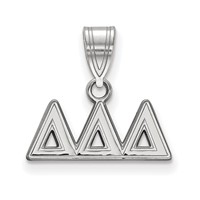 Sterling Silver Rhodium-plated LogoArt Delta Delta Delta Sorority Greek Letters Medium Pendant view 1