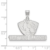 Sterling Silver Rhodium-plated LogoArt Eastern Illinois University Large Pendant view 2